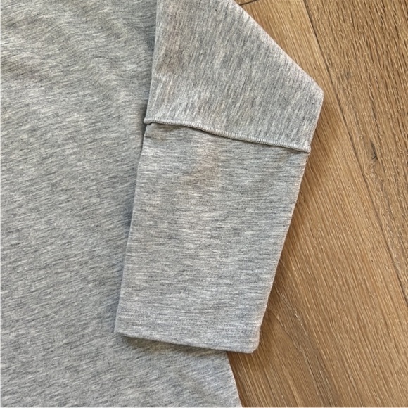 SPANX Perfect Length Dolman Tunic Oversized Sweatshirt Raw Hem Heather Grey- XS - Picture 7 of 13